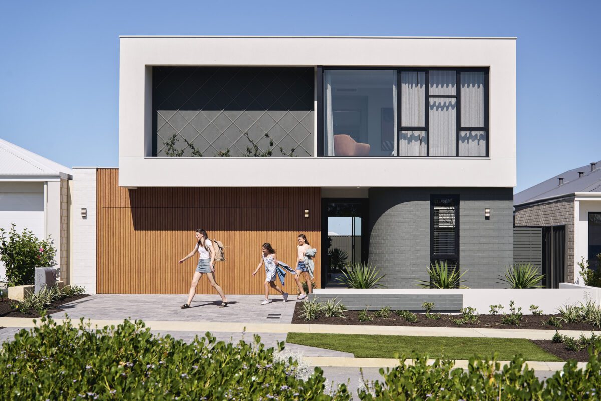 The Double Vision Display Home in Mindarie features a reverse living design.