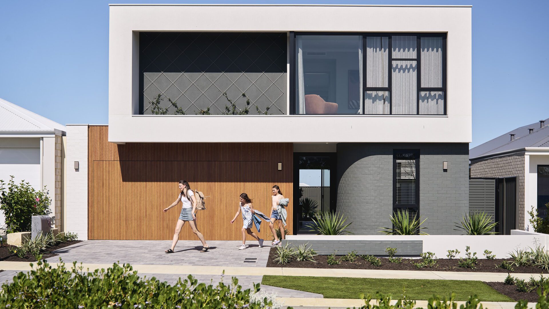 The Double Vision Display Home in Mindarie features a reverse living design.